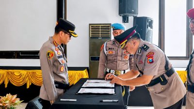 Kapolresta Banyuwangi Pimpin Upacara Sertijab Sejumlah Pejabat Utama dan Kapolsek, Ini Daftar Lengkapnya