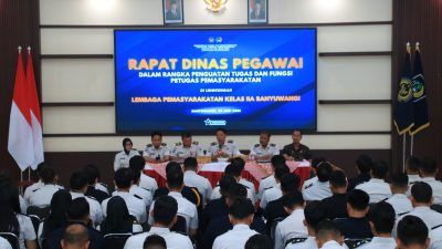 Tegakkan Aturan Tanpa Kompromi, Kalapas Banyuwangi Beri Arahan kepada Pegawai Demi Stabilitas Keamanan Lapas